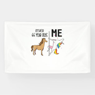 Andere Einhorn 66 Jahre alte Geburtstags- und Gesc Banner