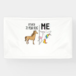 Andere Einhorn 71 Jahre alte Geburtstags- und Ich- Banner
