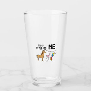 Andere Einhorn 80 Jahre alte Geburtstags- und Gesc Glas