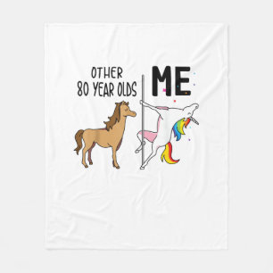Andere Einhorn 80 Jahre alte Geburtstags- und Ich- Fleecedecke