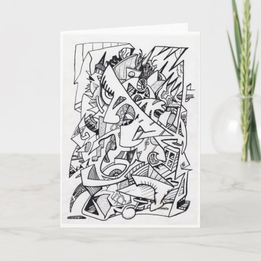 Andere Flugzeug hier, Tintenkarte zeichnend Karte (Vorderseite)