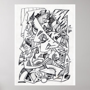 Andere Flugzeug hier, zeichnend Tinte Poster