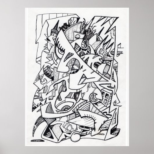 Andere Flugzeug hier, zeichnend Tinte Poster (Vorne)