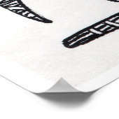 Andere Flugzeug hier, zeichnend Tinte Poster (Ecke)