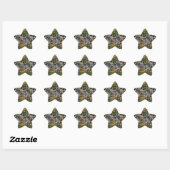 Andere Foto Collage Star Sticker. Stern-Aufkleber (Blatt)