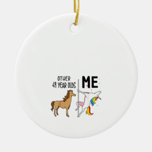 Andere Geburtstagsgeschenke für 49-jährige Einhörn Keramik Ornament