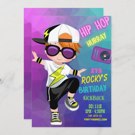 Andere Geburtstagskickback-Einladung Einladung (Vorne/Hinten)