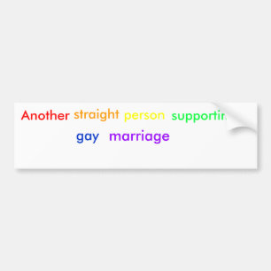 Andere, gerade, Person, stützend, Homosexuelles, Autoaufkleber