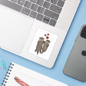 Andere halten Hände Aufkleber (Laptop mit iPhone)