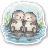 Andere halten Hände Aufkleber (Vorderseite)