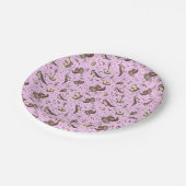 Andere in rosa pappteller (Schrägansicht)