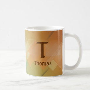 Ändere Initiale Hinzufügen Name Grün zu Braun Q R Kaffeetasse