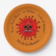 Ändere JEDEN Text Dia de los Muertos Rot - Orange