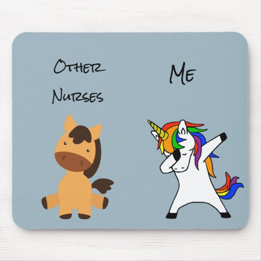 Andere Krankenpfleger ich Pflege Geschenk Einhorn  Mousepad (Vorne)
