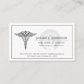 ANDERE | Minimalistisches ausgeblendetes ENT-Symbo Visitenkarte (Vorderseite)