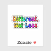 Andere, nicht weniger Regenbogen Neurovielfalt Aufkleber (Blatt)