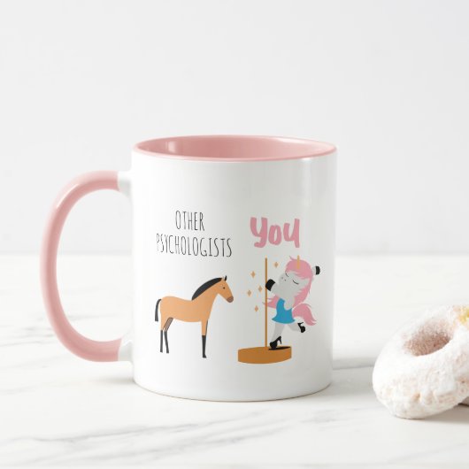 Andere Psychologen / Sie rosa Psychologie Tasse (Mit Donut)
