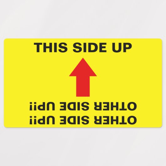 "ANDERE SEITE AUF!!" - "OH, NEIN!" Humorische Warn Etiketten (Design 2)