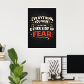 Andere Seite der Angst - Erfolgsmotivation Poster (Heimbüro)
