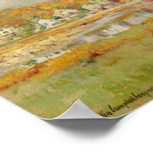 Andere Seite des Flusses | Colin Campbell Cooper Poster (Ecke)