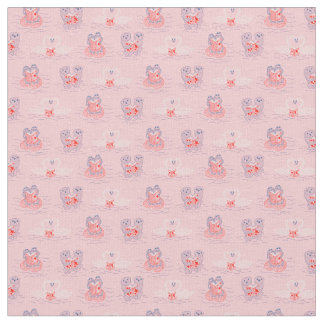 Andere, Swans, Frösche lesen Bücher Valentinstag Stoff