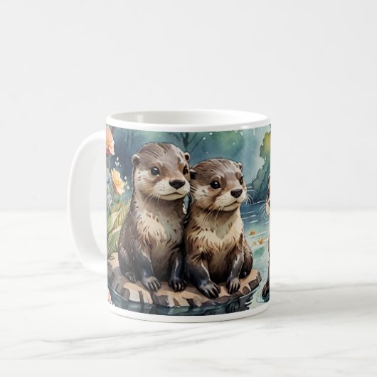 Andere Tasse - Otters-Familie (Vorderseite Links)