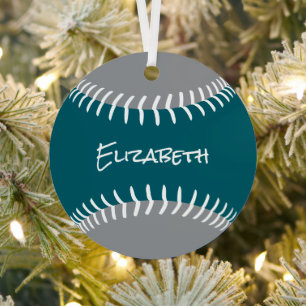 ANDERE Teamfarben Softball Baseball Erinnerungsstü Ornament Aus Metall