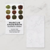 Andere Teebleaf-Piles | Marmorweiß Visitenkarte (Vorne/Hinten)