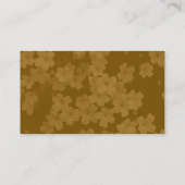 Andere Töne - Blume - braun Visitenkarte (Rückseite)