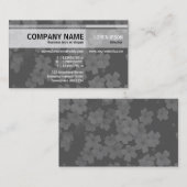 Andere Töne - Blume - Grau Visitenkarte (Vorne/Hinten)
