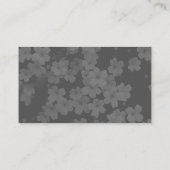 Andere Töne - Blume - Grau Visitenkarte (Rückseite)