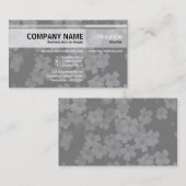 Andere Töne - Blume - Grau Visitenkarte (Vorne/Hinten)