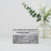 Andere Töne - Blume - Grau Visitenkarte (Stehend Vorderseite)