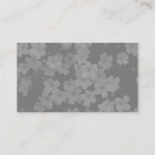 Andere Töne - Blume - Grau Visitenkarte (Rückseite)