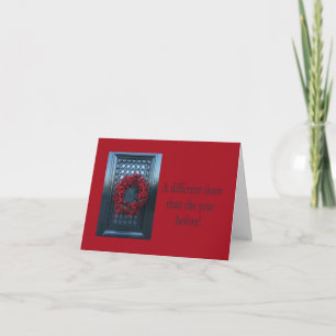 Andere Tür - Weihnachtskranz neue Adresskarte Feiertagskarte