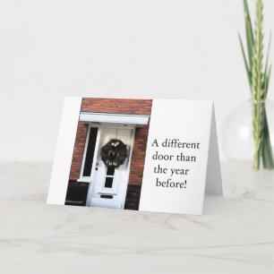 Andere Tür - Weihnachtskranz neue Adresskarte Feiertagskarte