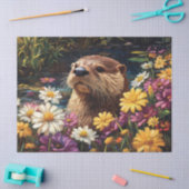 Andere und farbenfrohe Wildblumen Frühlingsdekoupa Seidenpapier (Basteln)