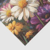 Andere und farbenfrohe Wildblumen Frühlingsdekoupa Seidenpapier (Detail)
