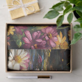 Andere und farbenfrohe Wildblumen Frühlingsdekoupa Seidenpapier (Geschenk)