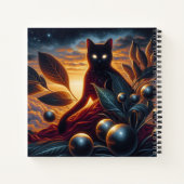 Andere Welt Katze aus Sternen: Surreales Kunstwerk Notizblock (Rückseite)