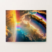 Andere Welt Regenbogen Kosmische Magische Fun Univ Puzzle (Horizontal)