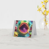 Andere Welten wünschen sich Bizarre Alien Birthday Karte (Gelbe Blume)