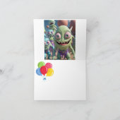 Andere Welten wünschen sich Bizarre Alien Birthday Karte (Innenseite)
