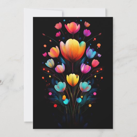 Andere Wildblumen Bouquet Einladung (Vorderseite)