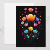Andere Wildblumen Bouquet Einladung (Vorne/Hinten)