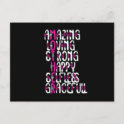 Andere Zitate: Phantastische Mutter | Muttertag Postkarte (Vorderseite)