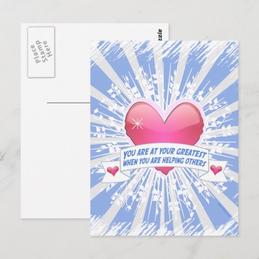 anderen helfen postkarte (Vorne/Hinten)