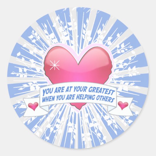 anderen helfen runder aufkleber (Vorderseite)