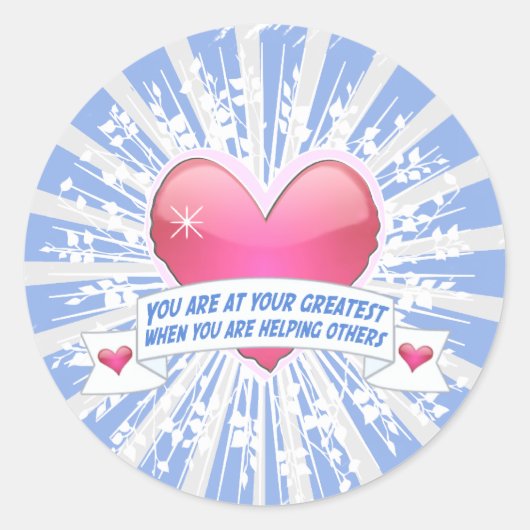 anderen helfen runder aufkleber (Vorderseite)