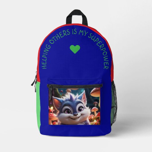 Anderen zu helfen ist... bedruckter rucksack (Vorderseite)